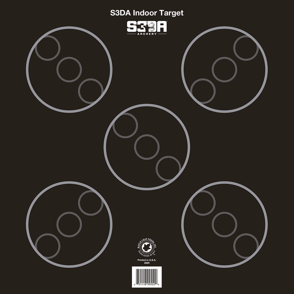 Maple Leaf S3DA 3D Target Face Black ASA Scoring 25 Pack