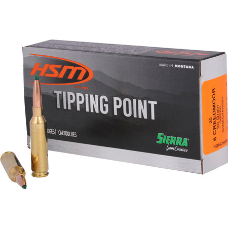 HSM HSM6Creedmoor3N Tipping Point Sierra GameChanger  90 Grain 6mm Creedmoor