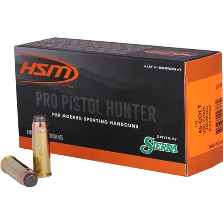 HSM HSM45C9N Pro Pistol Jacketed Soft Point JSP 300 Grain .45 Long Colt