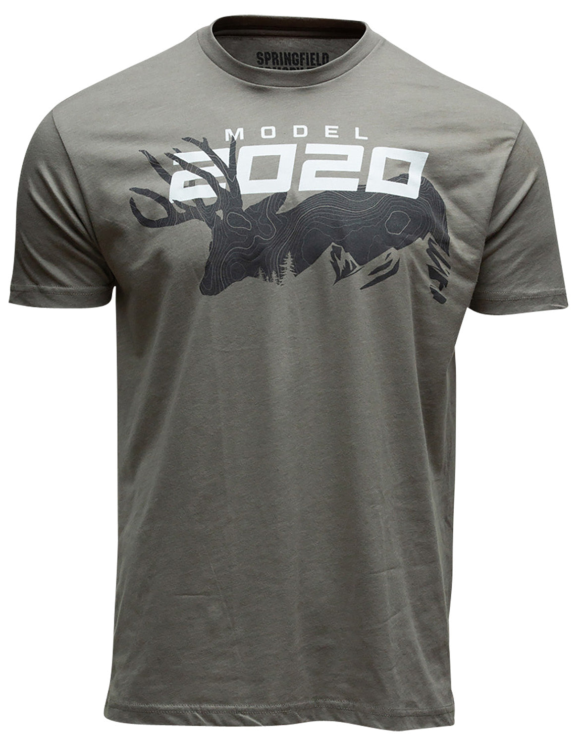 Springfield Armory 2020 Mule Deer Men's T-Shirt Stone Gray Cotton/Polyester Small