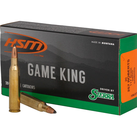 HSM Game King .257 Roberts 117 gr JSP ammo