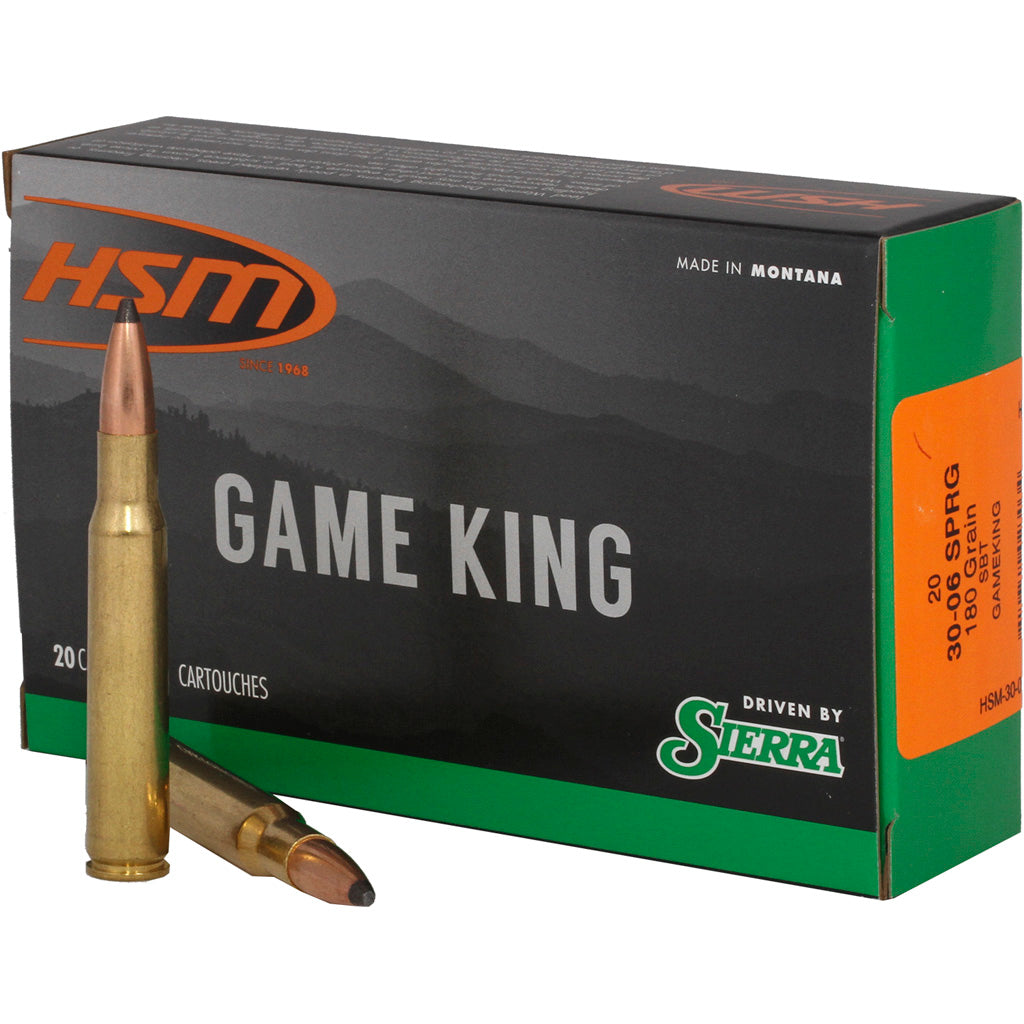 HSM HSM300641N Sierra GameKing Spitzer Boat Tail SBT 180 Grain .30-06 Springfield