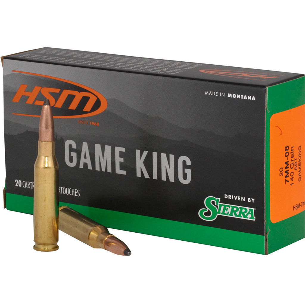 HSM Sierra Game King 7mm-08 Remington 140 gr JSP ammo