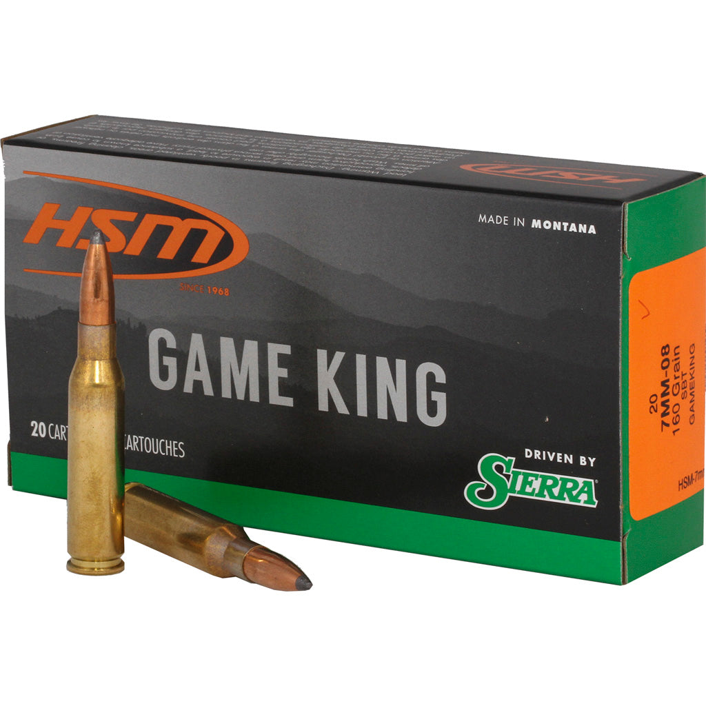 HSM Sierra Game King 7mm-08 Remington 160 gr JSP ammo