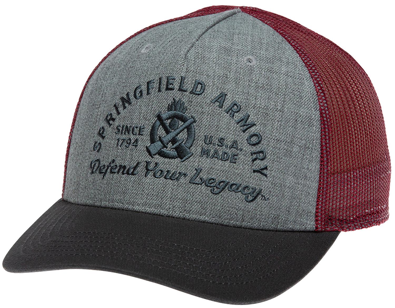 Springfield Armory Defend Your Legacy Brewery Hat Gray/Graphite/Maroon Snapback OSFA