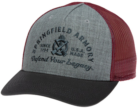 Springfield Armory Defend Your Legacy Brewery Hat Gray/Graphite/Maroon Snapback OSFA