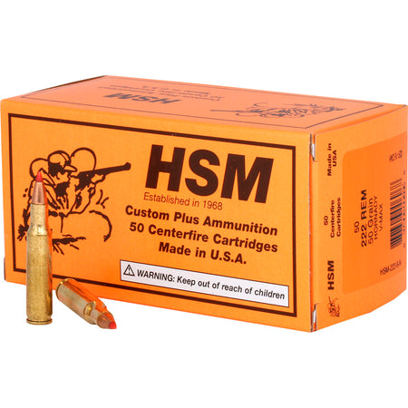 HSM HSM2228N Varmint V-Max  50 Grain .222 Remington