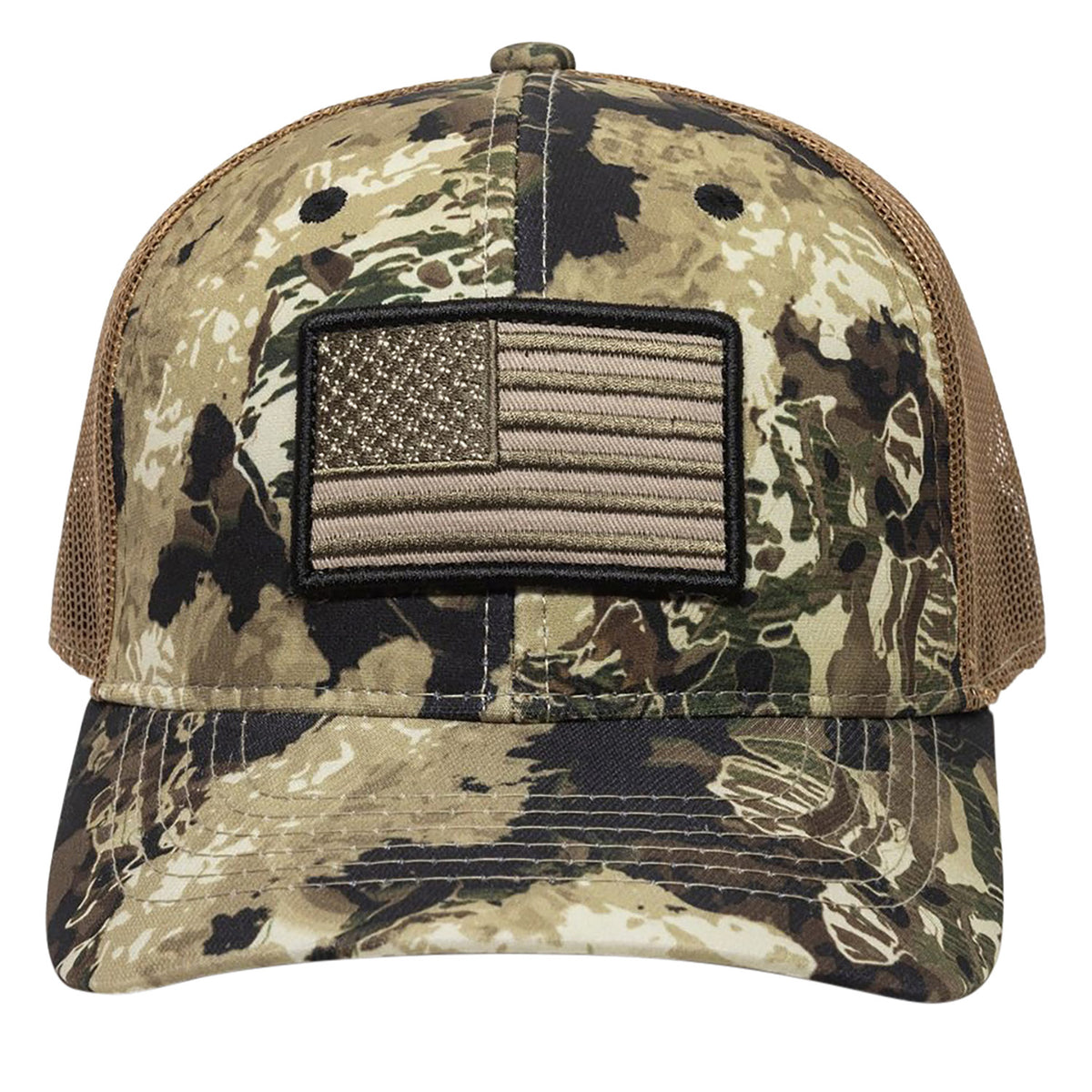 Outdoor Cap USA-170 USA Flag Veil Whitetail/Brown Adjustable Snapback Structured Cap OSFA