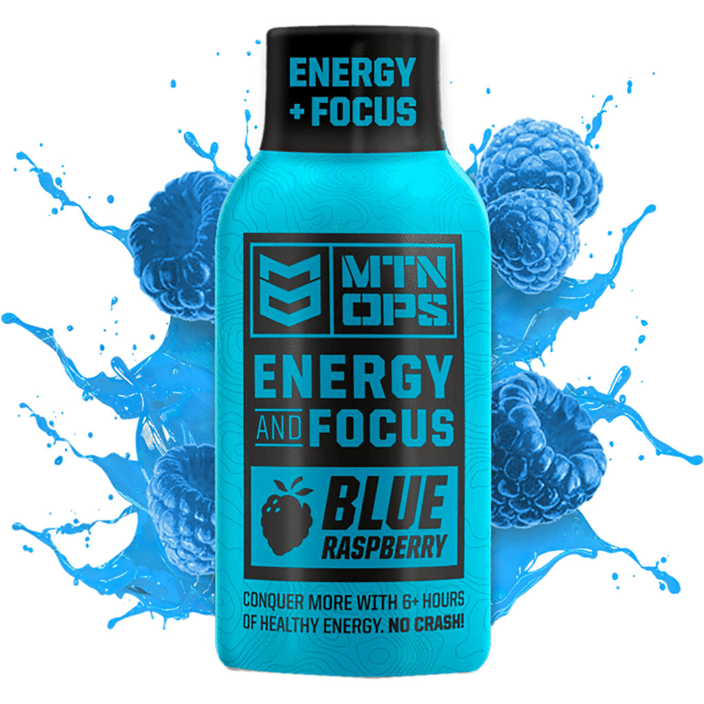 MTN Ops Blue Raspberry Energy Shot 6+ Hour Formula