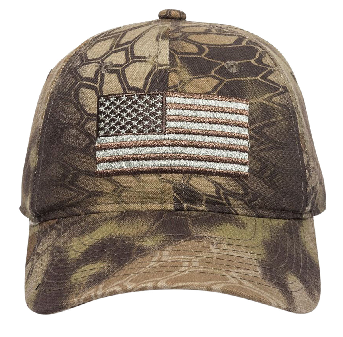 Outdoor Cap 120159-1-8 USA Flag Kryptek Highlander Adjustable Snapback Unstructured Cap OSFA