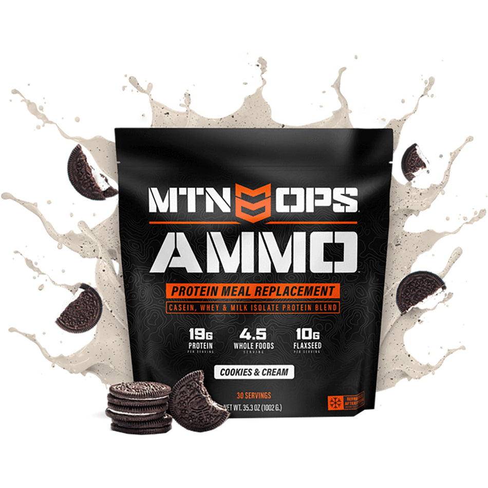 MTN Ops Ammo Whey Protein Cookies and Cream Meal Replacement