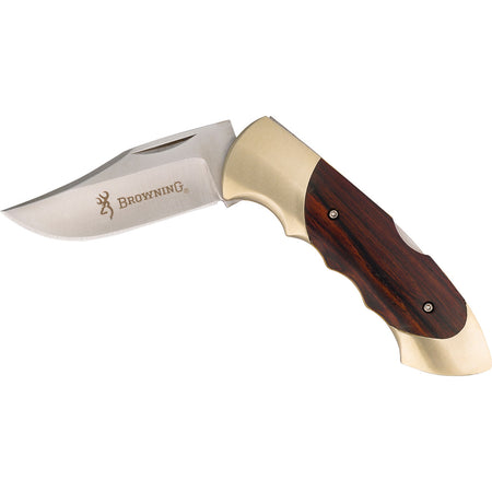 Browning Model 111 Lockback Folding Knife Cocobolo Wood Handle