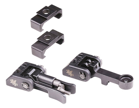 Griffin Armament GAM2S M2 Flip-Up Front and Rear Iron Sight Kit Black Melonite