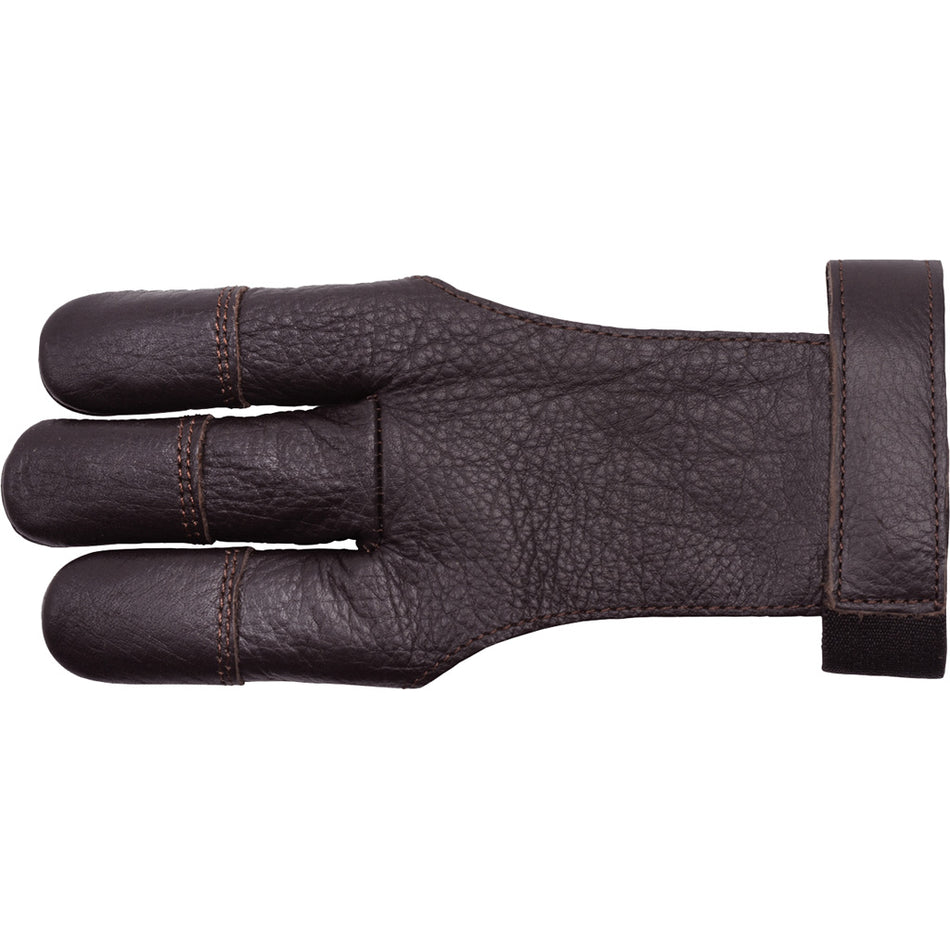 30-06 CowHide Leather Archery Shooting Glove Brown 3 Finger X-Small