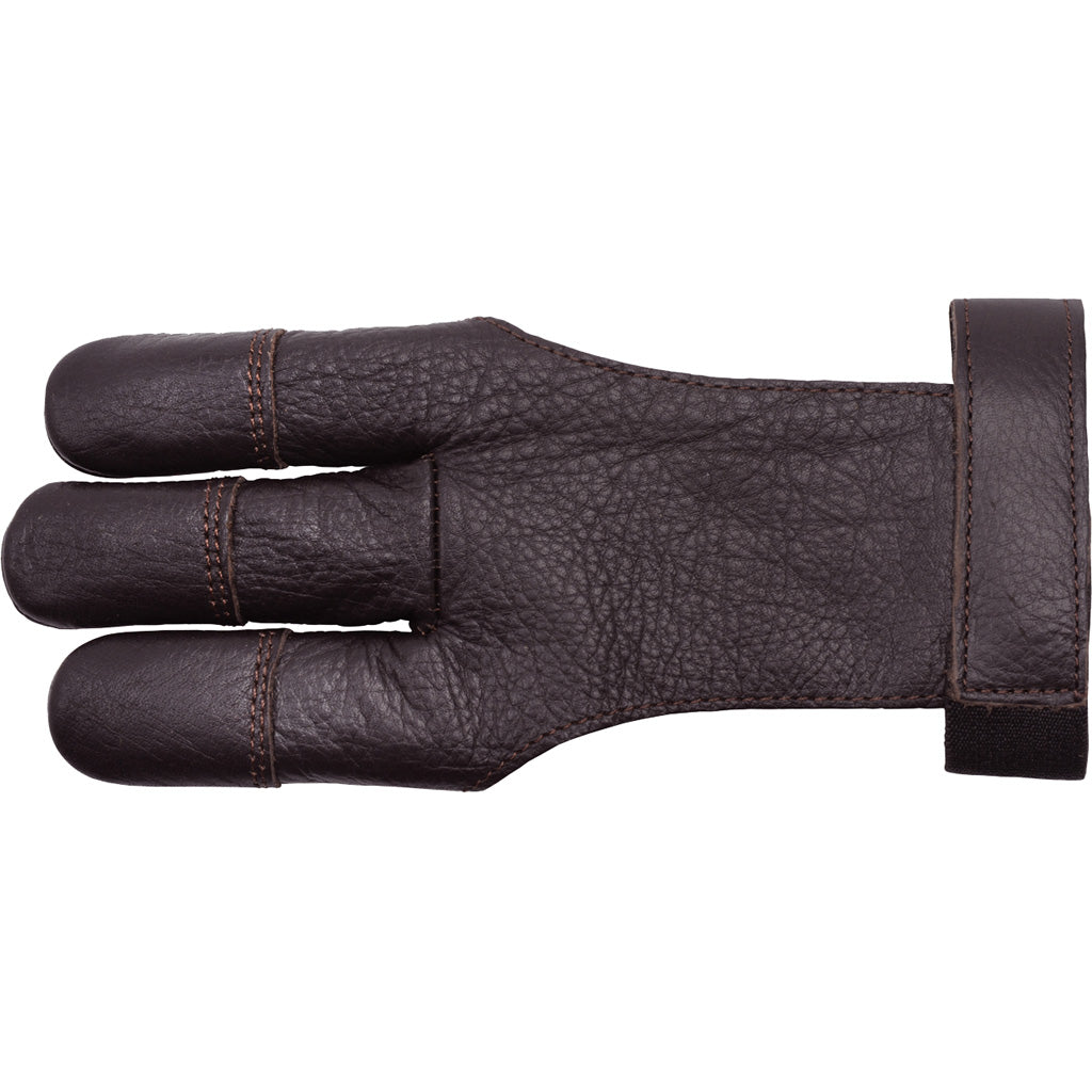 30-06 Cowhide Archery Shooting Glove Brown 3-Finger Large