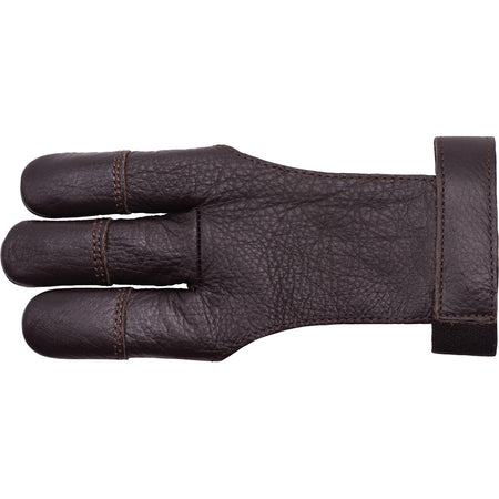 30-06 Cowhide Archery Shooting Glove Brown 3-Finger Large