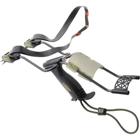 Saunders Falcon X Wristrocket Flatband Slingshot with Presentation Case