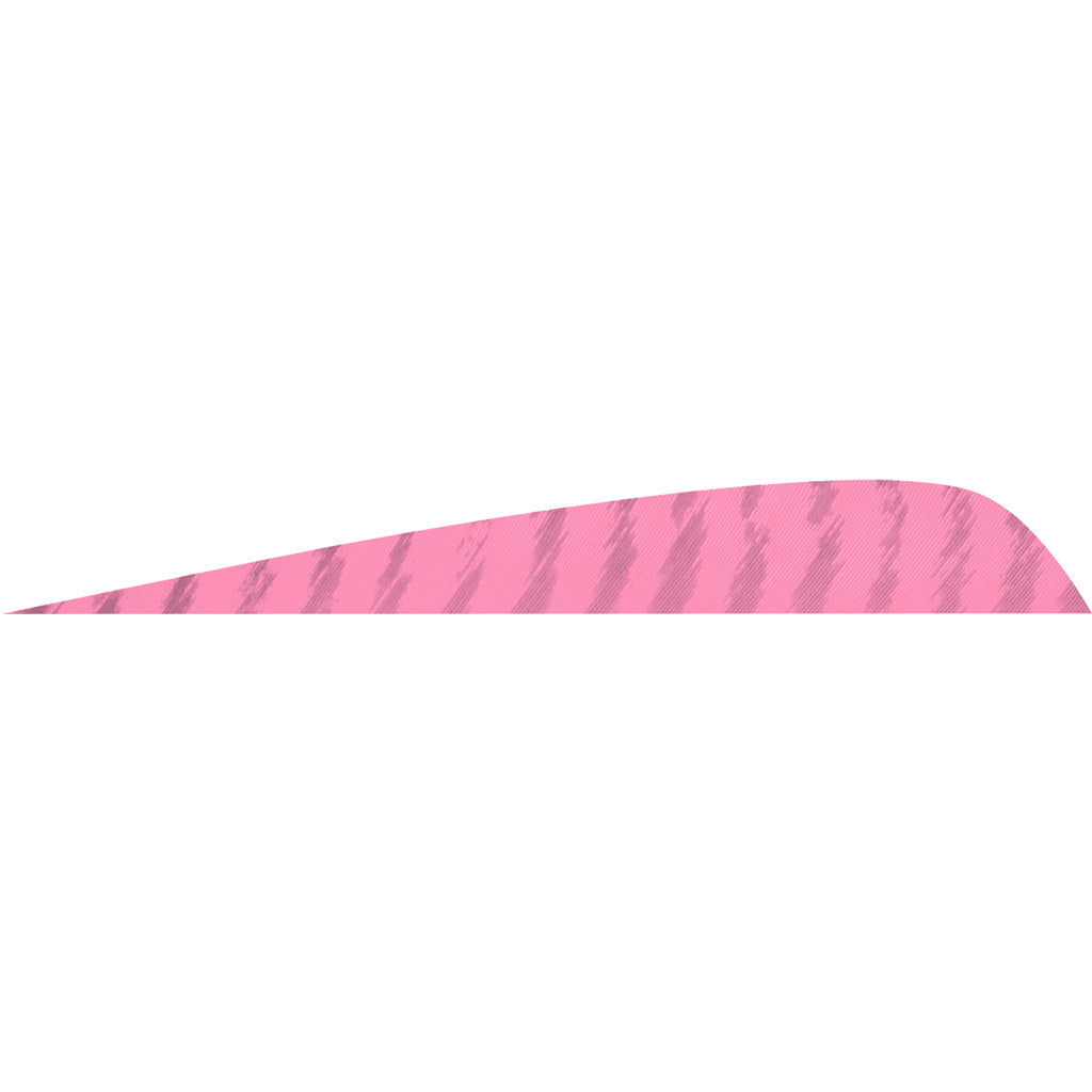 Gateway Parabolic Arrow Feathers Barred Flo Pink 4 in. Left Wing 50-Pack
