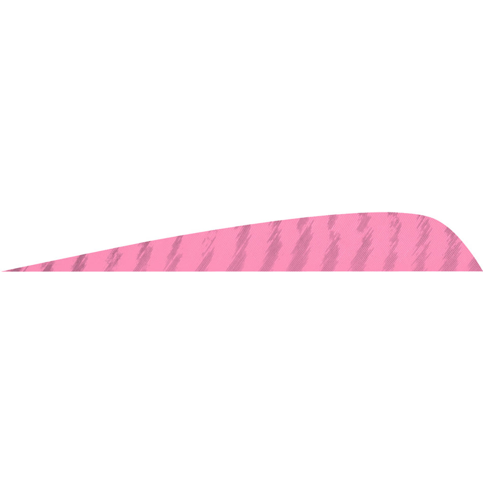 Gateway Parabolic Arrow Feathers Barred Flo Pink 4 in. Left Wing 50-Pack