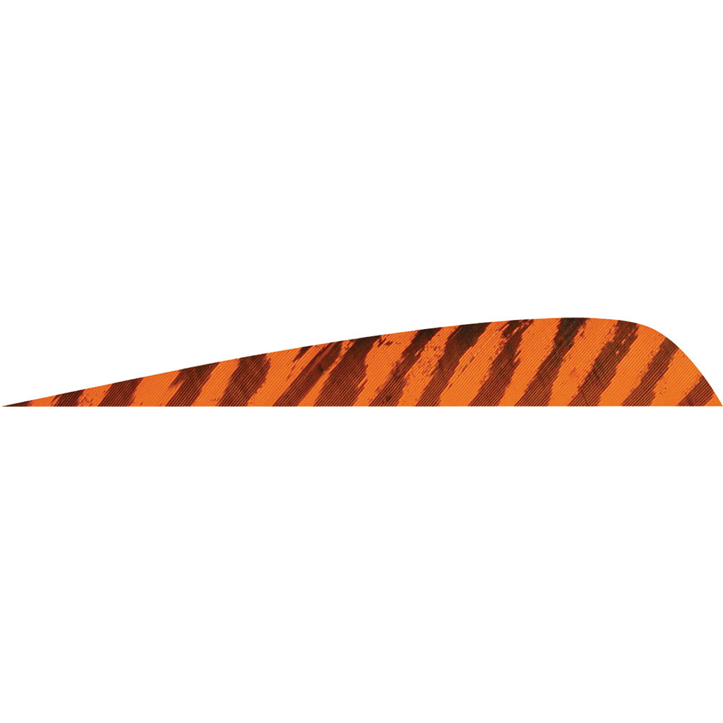 Gateway Parabolic Arrow Feathers Barred Orange 4 in. Left Wing 50-Pack
