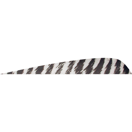 Gateway Parabolic Arrow Feathers Barred White 4 in. Left Wing 50-Pack