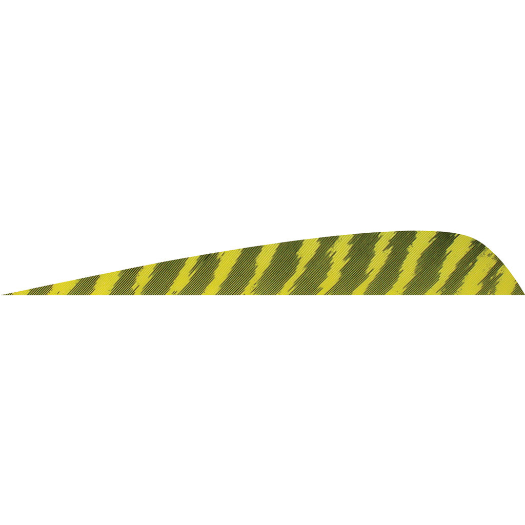 Gateway Parabolic Arrow Feathers Barred Yellow 4 in. Left Wing 50-Pack