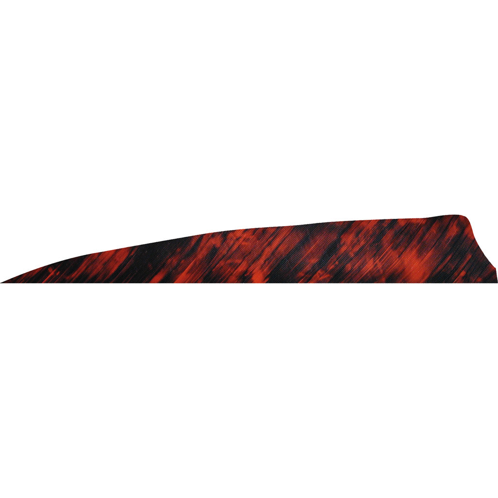 Gateway Shield Cut Arrow Feathers Tre Red 4 in. Left Wing 50 Pack