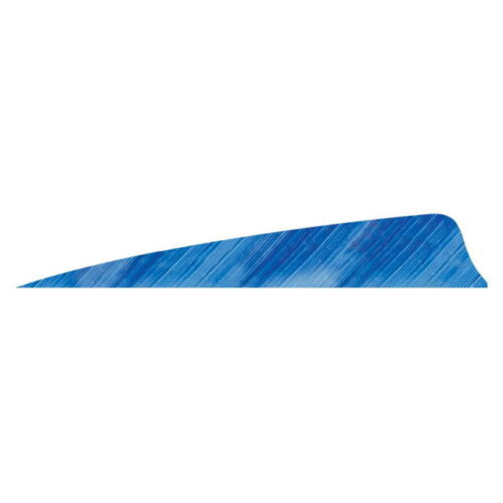Gateway Shield Cut Arrow Feathers Tre White/Blue 4 in. Left Wing 50 Pack