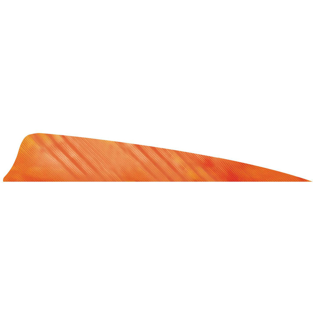 Gateway Shield Cut Arrow Feathers Tre White/Orange 4 in. Left Wing 50 Pack