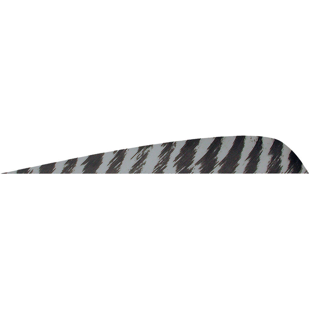 Gateway Parabolic Arrow Feathers Barred Grey 4 in. Right Wing 50 Pack