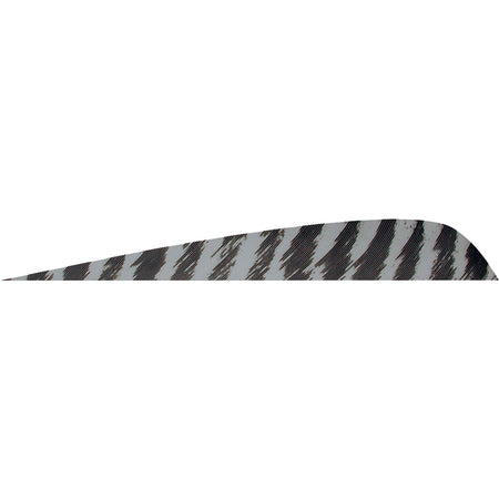 Gateway Parabolic Arrow Feathers Barred Grey 4 in. Right Wing 50 Pack
