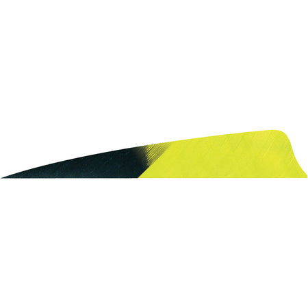 Gateway Feathers Shield Cut Arrow Feathers Kuro Lemon Lime 4 in. RW 50-Pack