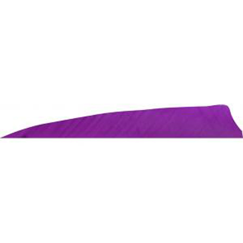 Gateway Feathers Shield Cut Arrow Feathers Kuru Purple 4 in. RW 50-Pack