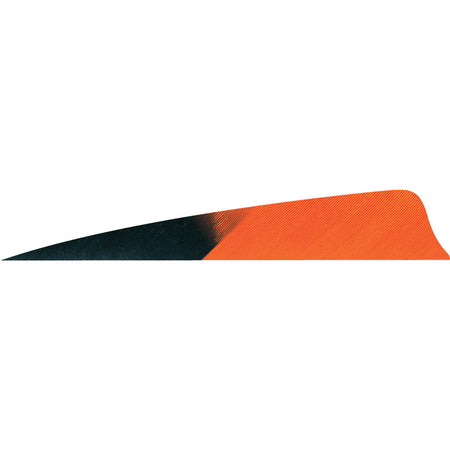 Gateway Feathers Shield Cut Arrow Feathers Kuru Tangerine 4 in. RW 50-Pack