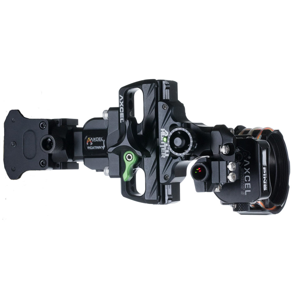 Axcel AccuHunter Picatinny Bow Sight 41mm 1 Pin .019 Green RH/LH