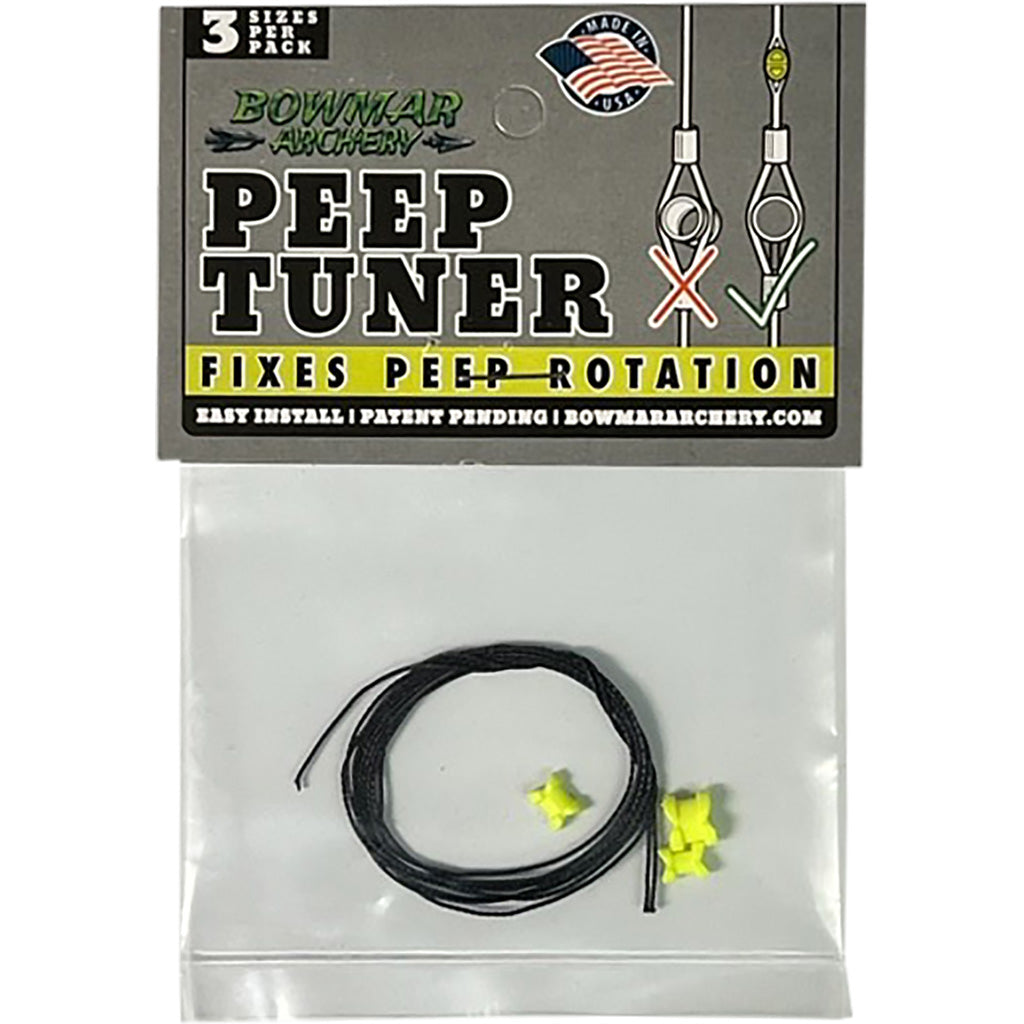 Bowmar Peep Tuner - Yellow, 3 Sizes Per Pack