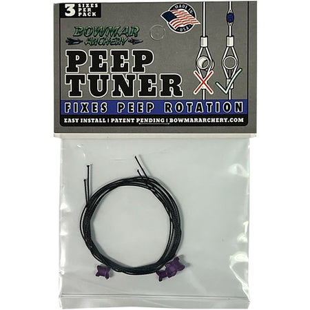 Bowmar Peep Tuner - Purple, 3 Sizes Per Pack