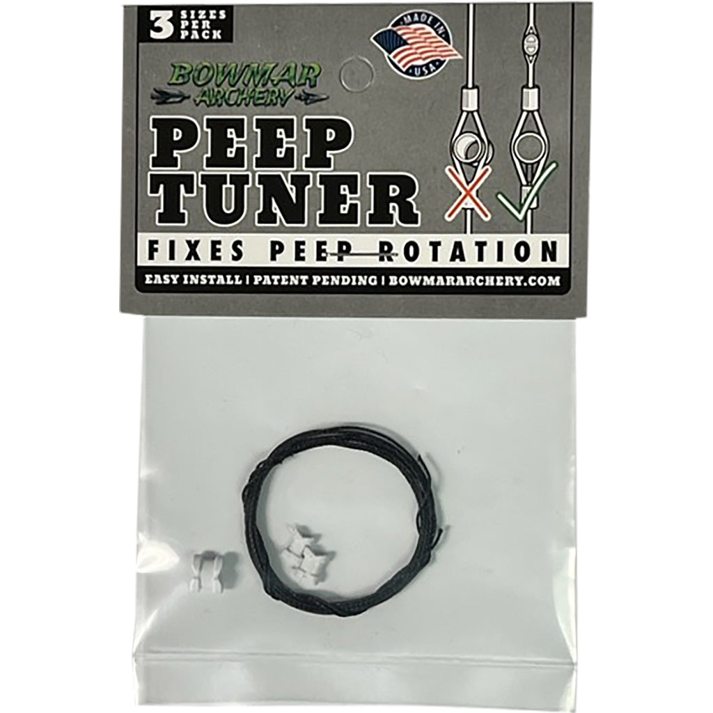 Bowmar Peep Tuner - White, 3 Sizes Per Pack