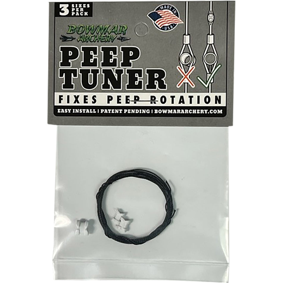 Bowmar Peep Tuner - White, 3 Sizes Per Pack