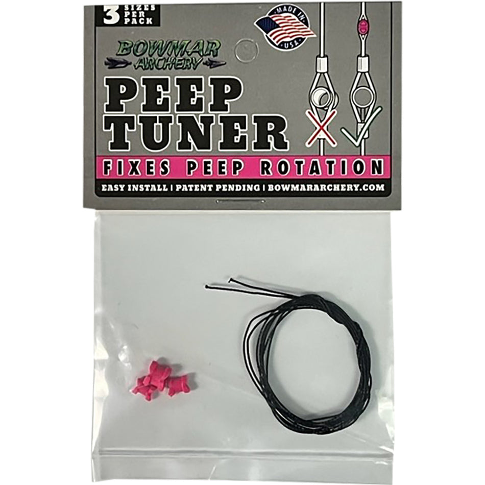 Bowmar Peep Tuner - Pink, 3 Sizes Per Pack