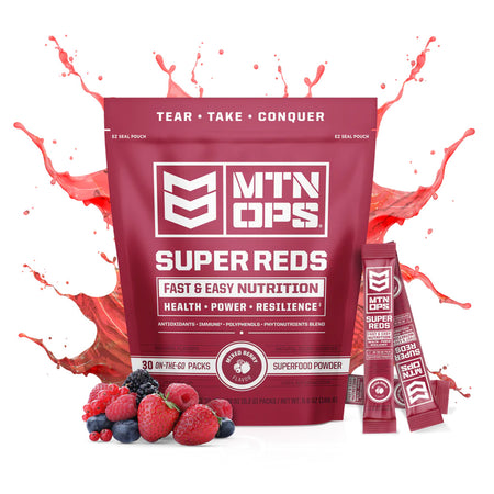 MTN Ops Super Reds Antioxidant Powder Mixed Berry Trail Packs 30 Count