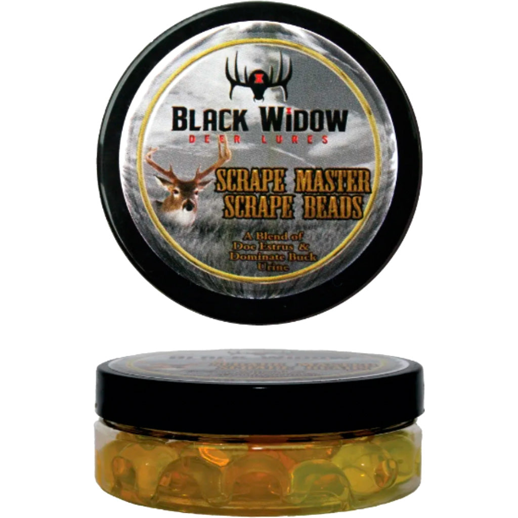 Black Widow Red Label Scrape Master Scent Beads 2 oz - Buck and Doe Estrus