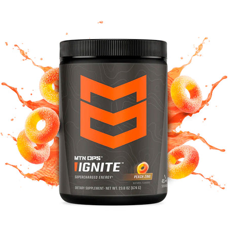 MTN OPS Ignite Peach Zing Energy Supplement Tub
