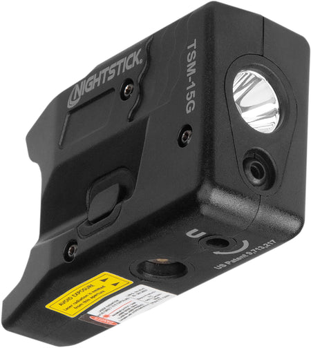 Nightstick TSM15G Subcompact Weapon-Mounted Light with Green Laser for S&W M&P Shield/Shield Plus Black 150 Lumens