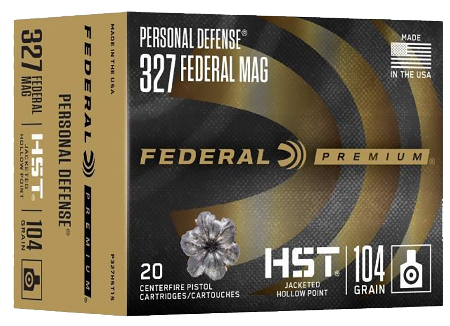 Federal P327HST1S Premium Personal Defense Jacketed Hollow Point JHP 104 Grain .327 Federal Mag