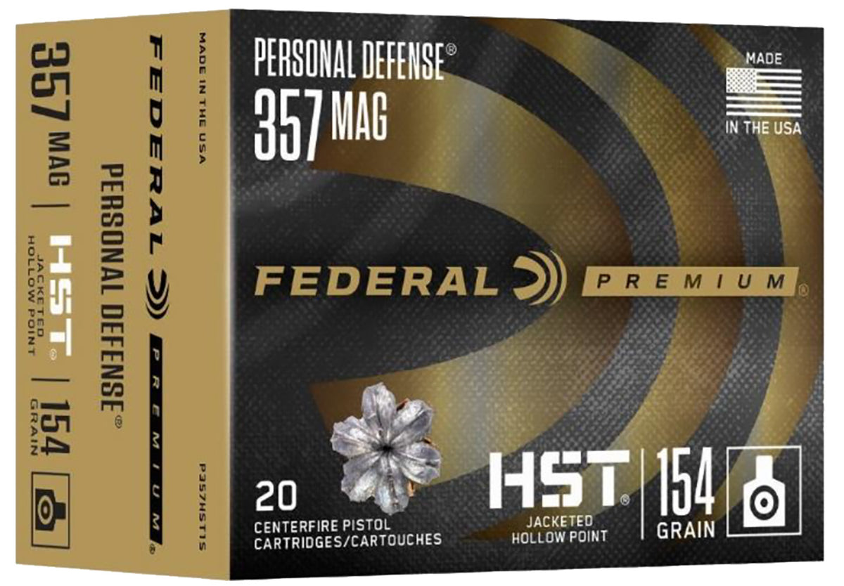 Federal P357HST1S PERSONAL DEFENSE Premium HST Jacketed Hollow Point  154 Grain .357 Magnum