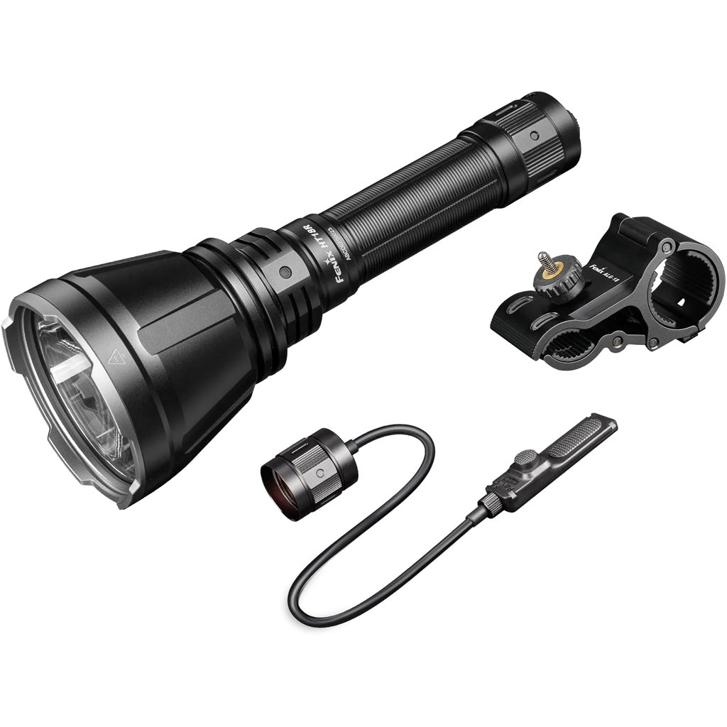 Fenix HT18R Hunting Flashlight Bundle with Filters, Mount and Pressure Switch