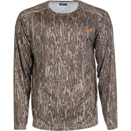 Habit Men's Siesta Cape Long Sleeve Performance Tee XL - Mossy Oak New Bottomland