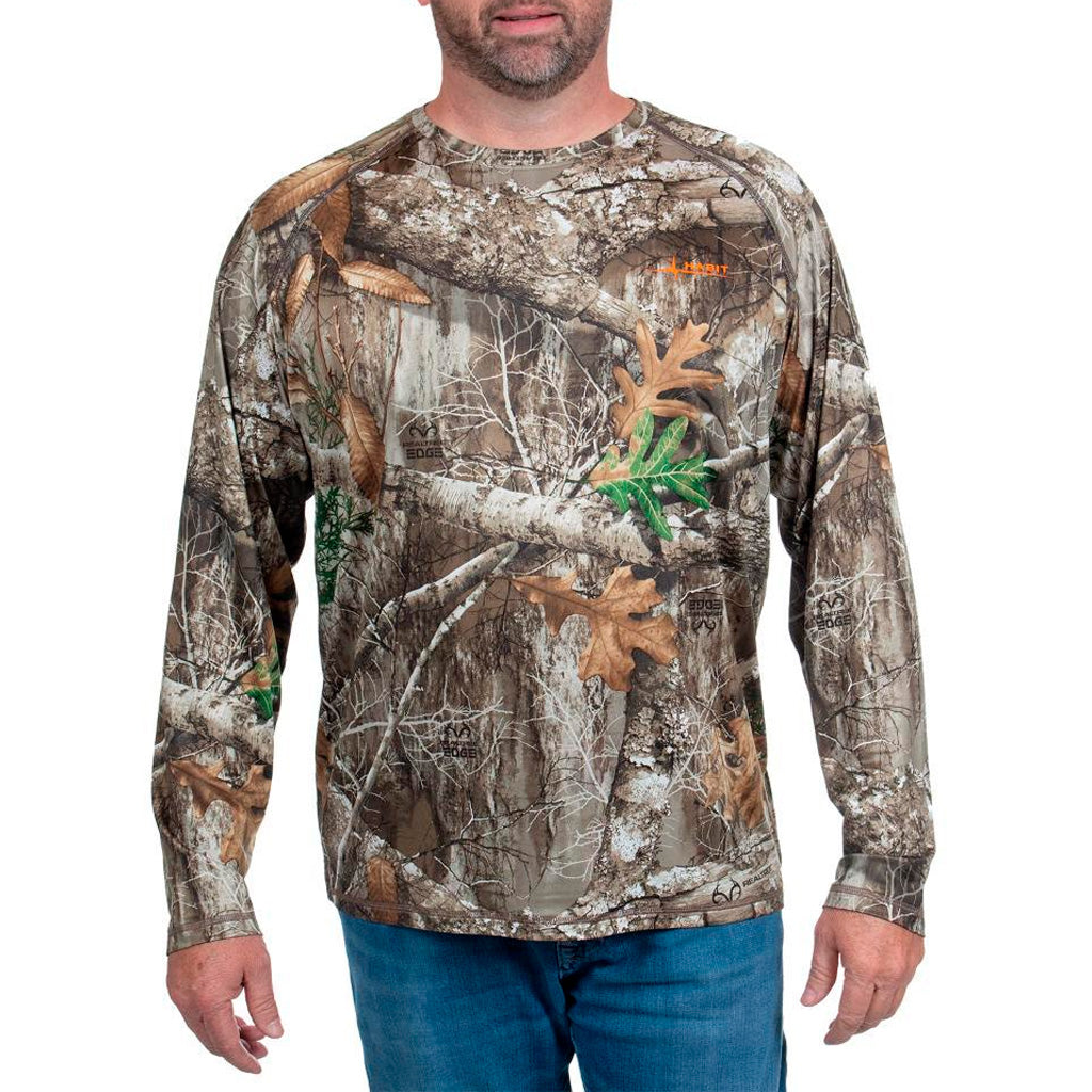 Habit Men's Siesta Cape Long Sleeve Performance Tee Large - Realtree Edge