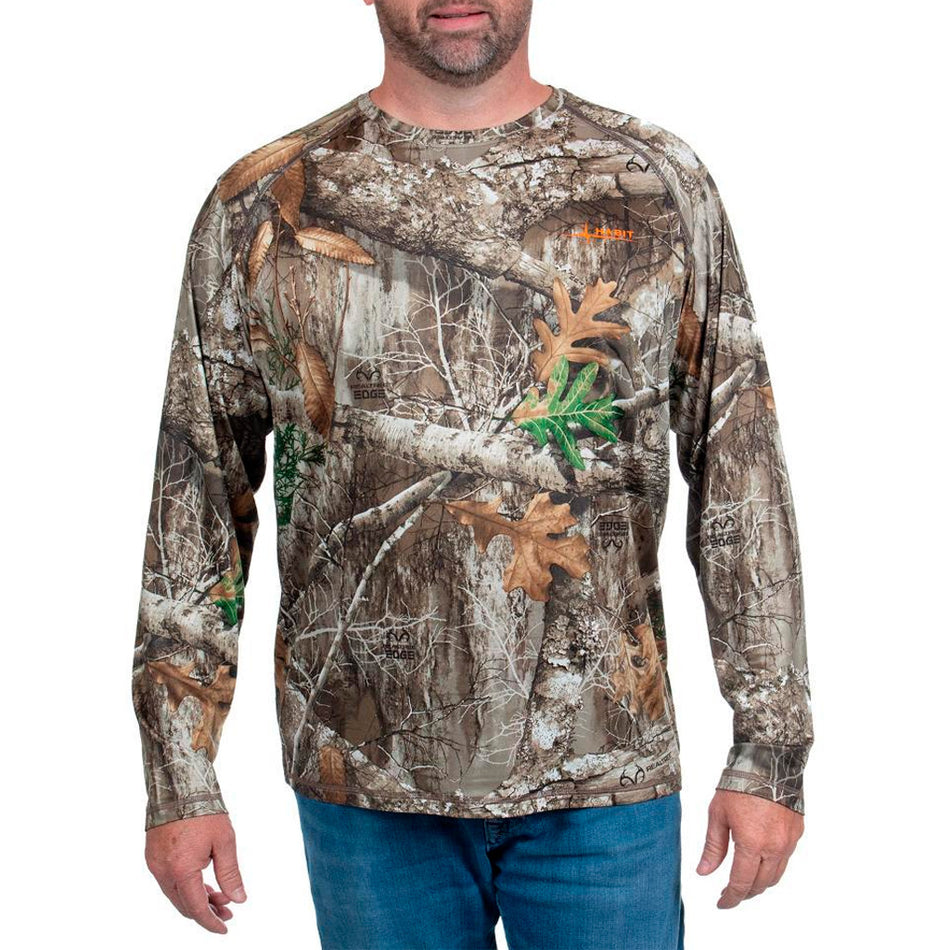 Habit Men's Siesta Cape Long Sleeve Performance Tee XL - Realtree Edge